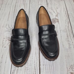 Madewell Corinne Women's Black Platform Lugsole Loafers Size 5
